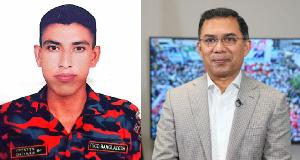 নিহত ফায়ার ফাইটার নয়নের পরিবারের পাশে তারেক রহমান